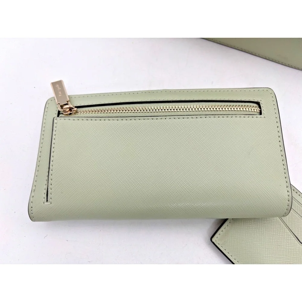 Kate Spade Leather Crossbody Saddle W/ BI-FOLD WALLET & CARD HOLDER